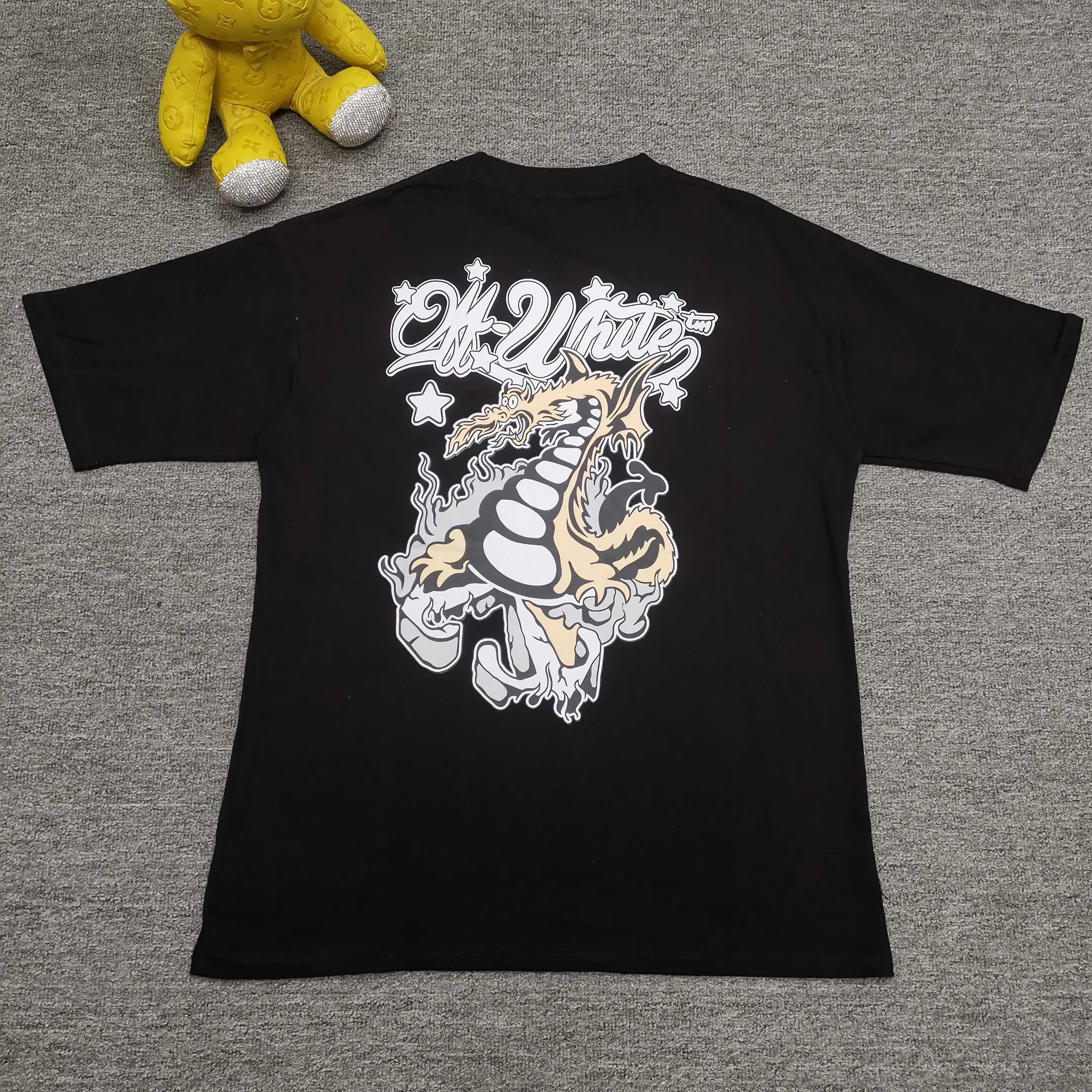 Off white top version, new Dragon's Legend loose version short-sleeved T-shirt Size: S M L XL Color: Black White P240